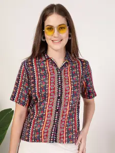 Style Quotient Women Ethnic Motifs Printed Smart Casual Shirt