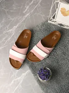 El Paso Women Colourblocked Open Toe Velcro Flats