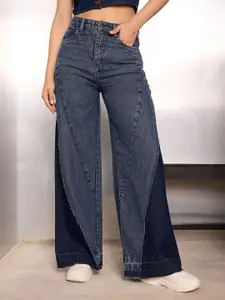 SASSAFRAS Women Flared Leg High-Rise Jeans