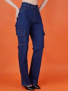 Metronaut Women Classic Regular Fit Mid-Rise Low Distress Jeans