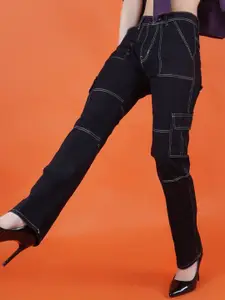 Metronaut Women Classic Mid-Rise Mildly Distressed Light Fade Jeans