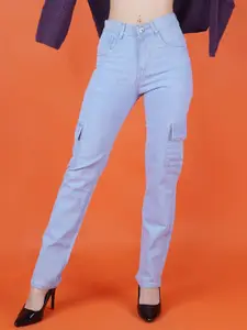 Metronaut Women Classic Mid-Rise Slash Knee Heavy Fade Jeans