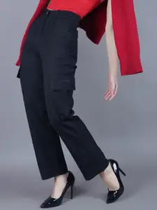 Metronaut Women Classic Regular Fit Mid-Rise Slash Knee Jeans