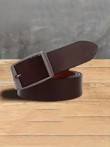 Azibo Men Textured Leather Tang Belt