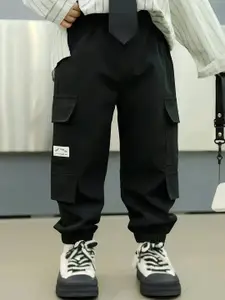 BAESD Boys Relaxed Loose Fit Cotton Cargos Trousers