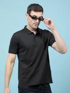 Crimsoune Club Men Solid Polo Collar Slim Fit T-shirt