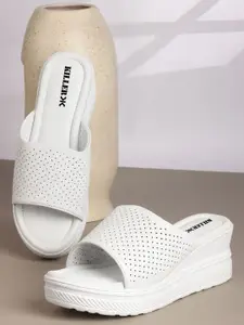 Killer Wedge Sandals with Laser Cuts