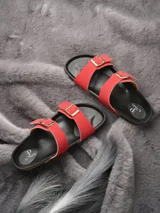 El Paso Women One Toe Flats with Buckles