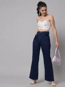 Metronaut Women Dad Fit Dark Blue Classic Jeans