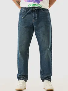 Snitch Men Ink Blue Mid-Rise Baggy Jeans