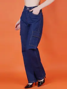 Metronaut Women Classic Mid-Rise Slash Knee Jeans