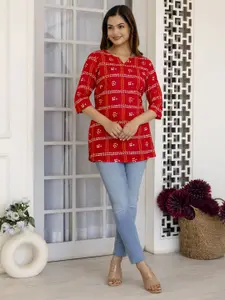 UNIFY FASHION Women Geometric Printed Short Kurti