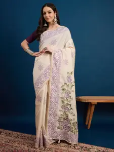 Anouk Floral Printed Sequinned Saree