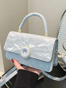 HAUTE SAUCE by  Campus Sutra HAUTE SAUCE by Campus Sutra Women's Grey Vegan Leather Hand Bag