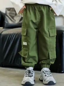 BAESD Boys Relaxed Loose Fit Cotton Cargos Trousers