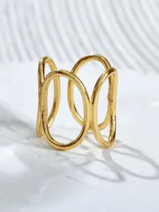 Voylla Gold-Plated Infinity Chic Finger Ring