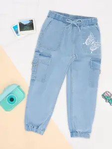 Pantaloons Junior Girls Regular Fit Mid-Rise Low Distress Cotton Jeans