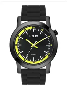 Helix By Timex Men Black Round Dial Analog Watch - TW058HG03