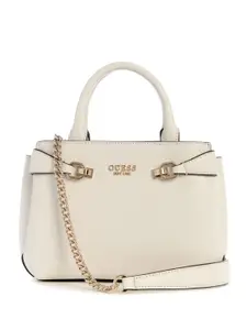 GUESS PU Structured Satchel with Fringed