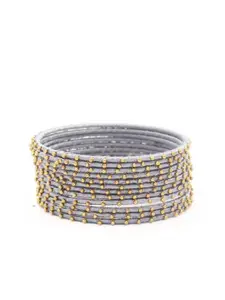 leshya Set Of 12 Thread Beaded Bangles