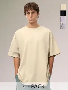 PRONK Men Oversized Solid T-shirt Pack