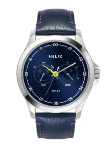 Helix By Timex Blue Round Dial Analog Men's Watch - TW055HG05