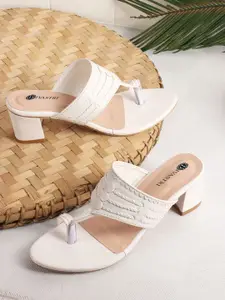 DIVASTRI Women Open Back Block Sandals