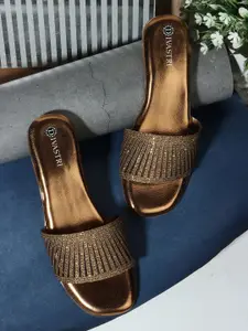 DIVASTRI Women Embellished Open Toe Flats