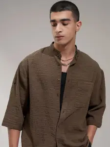 HIGHLANDER Men Comfort Opaque Casual Shirt