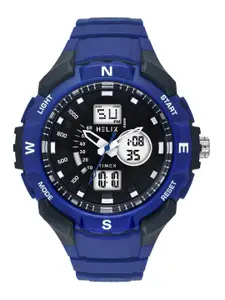 Helix By Timex Men Black Round Dial Analog-Digital Watch - TWESK4602T
