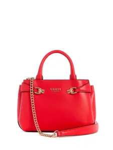 GUESS PU Bucket Satchel with Quilted