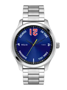 Helix Men Blue Round Dial Analog Watch - TW043HG30