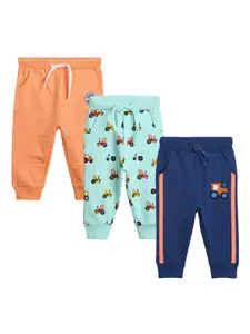 BONTOTS Infant Boys Pack Of 3 Printed Organic Cotton Joggers