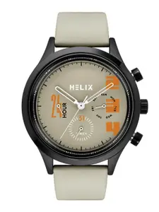 Helix By Timex Beige Round Dial Analog Men's Watch - TW003HG30