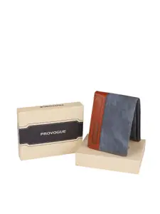Provogue Men Textured PU Two Fold Wallet