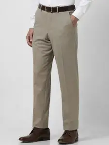 Van Heusen Men Cotton Self Design Slim Fit Trousers