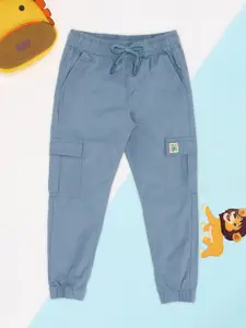 Pantaloons Junior Boys Pure Cotton Mid-Rise Regular Fit Joggers