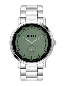 Helix By Timex Green Round Dial Analog Men's Watch - TW053HG08