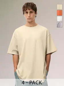 PRONK Men Oversized Solid T-shirt Pack