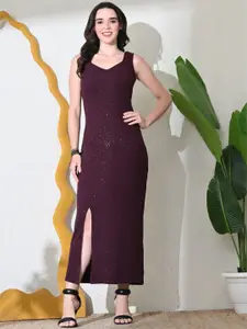 IUGA Women Embellished Bodycon Midi Dress