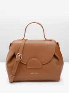 Van Heusen Solid Structured Satchel