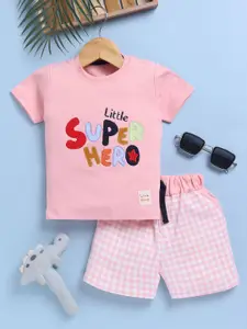 Toonyport Boys Embroidered Round Neck Pure Cotton T-shirt With Short