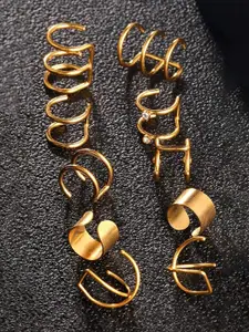 YouBella Set Of 6 Gold-Plated Contemporary Ear Cuff