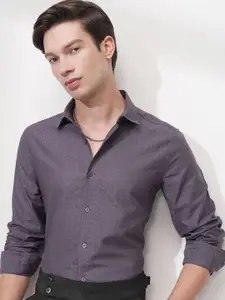 HIGHLANDER Men Comfort Slim Fit Opaque Party Shirt