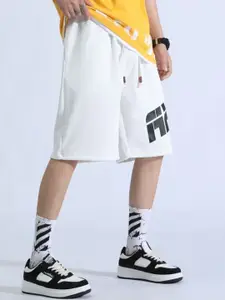 StyleCast x Revolte Men Typography Printed Mid-Rise Regular Shorts