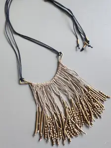 Studio Anviksha Statement Bar Necklace with Jute thread