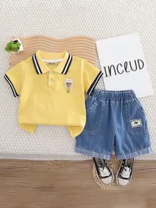 INCLUD Boys Polo Collar T-Shirt With Shorts