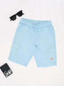 Pantaloons Junior Boys Pure Cotton Mid-Rise Regular Fit Cargo Styles Shorts