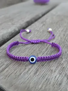 I Jewels Artificial Stones Studded & Beaded Evil Eye Bracelet Rakhi