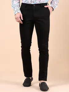 V-Mart Men Cotton Mid-Rise Slim Fit Trousers